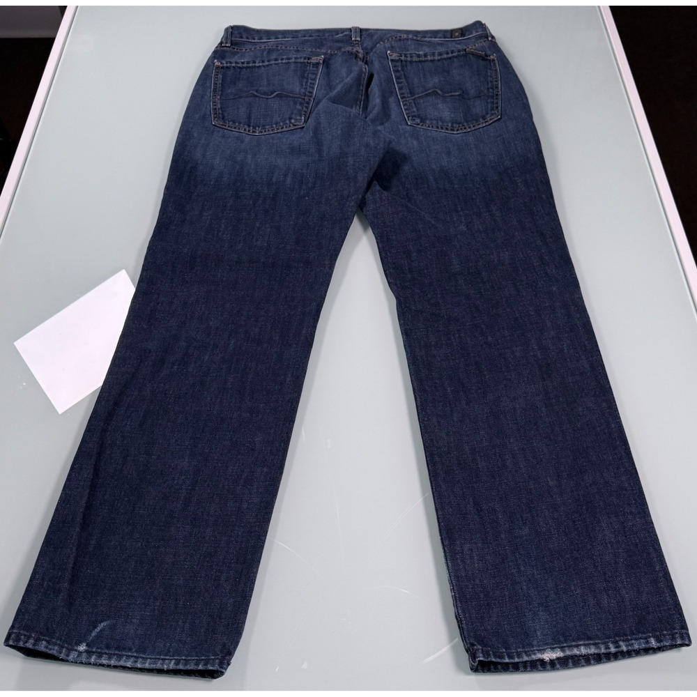 7 For All Mankind Carsen Jeans Mens 36x32 Striaght Leg Blue Denim USA 7FAM - Picture 4 of 16